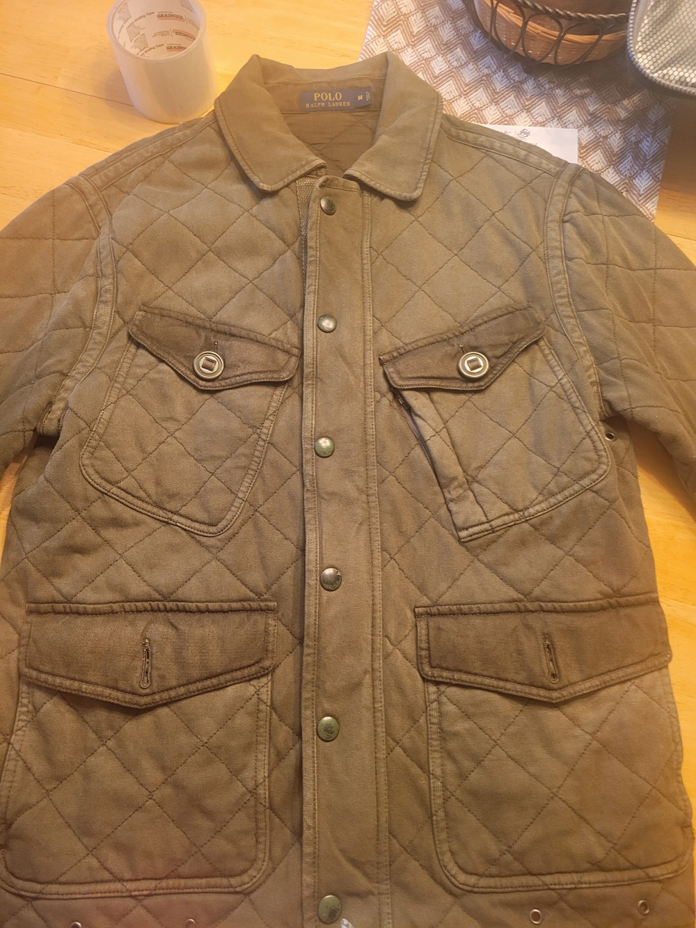 Polo by Ralph Lauren Olive Brown Quilted Field Jacket